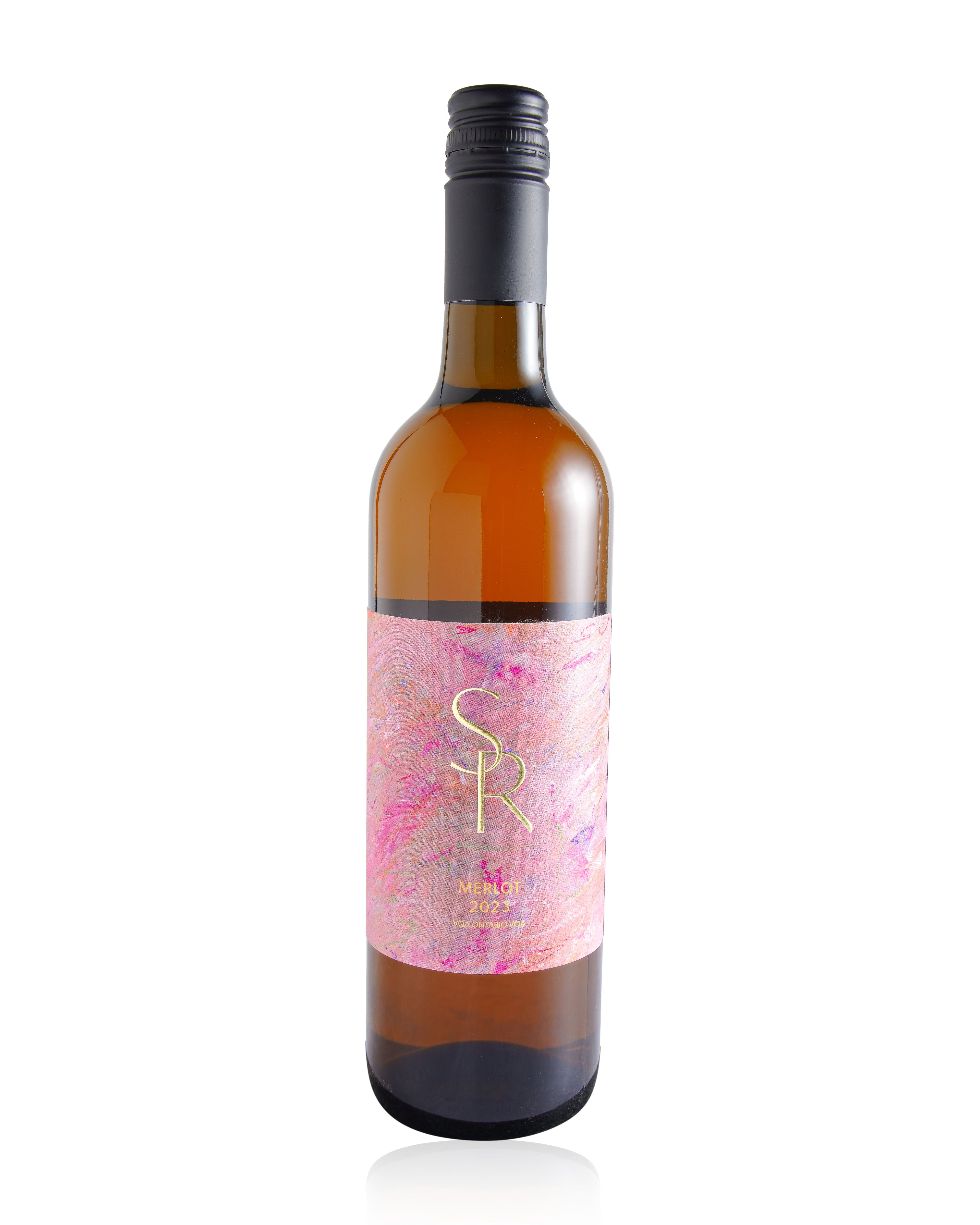 A single bottle of SR Merlot Rosé