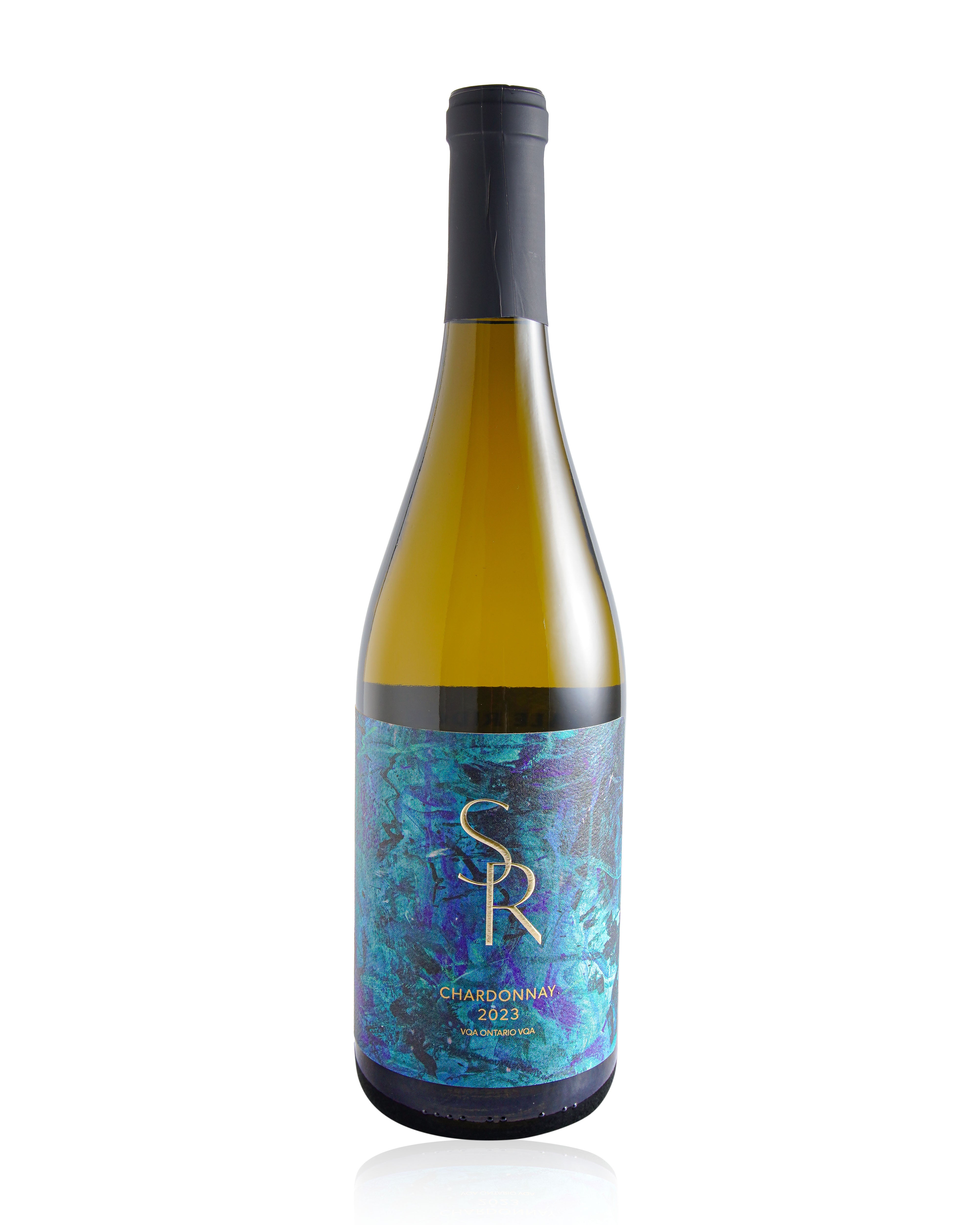 A single bottle of SR Chardonnay